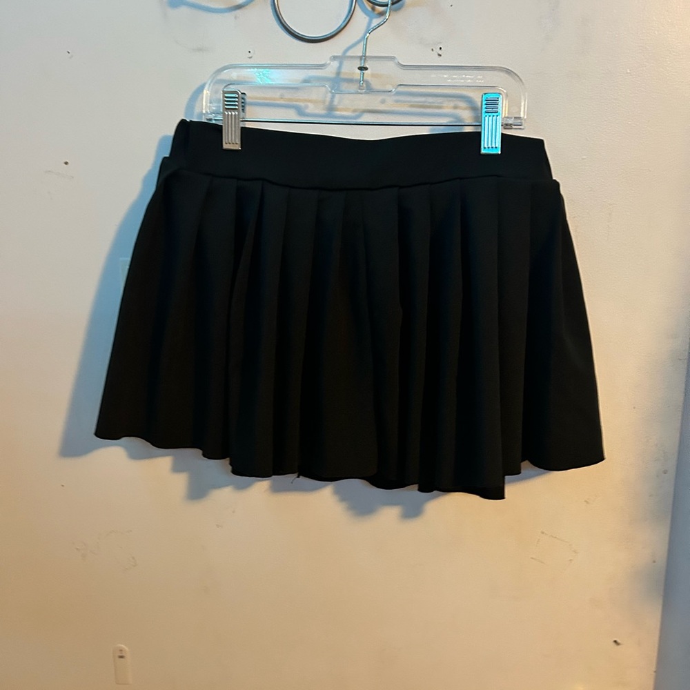 Mini mini skirt, black skater skirt